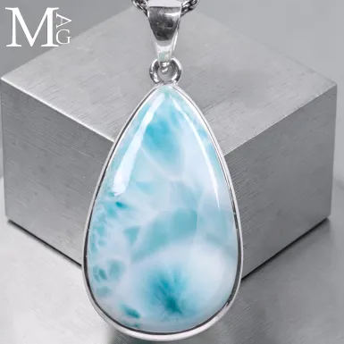 Ciondolo in Argento con Larimar Naturale