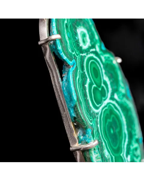 Esclusivo Ciondolo con Grande Malachite Naturale.