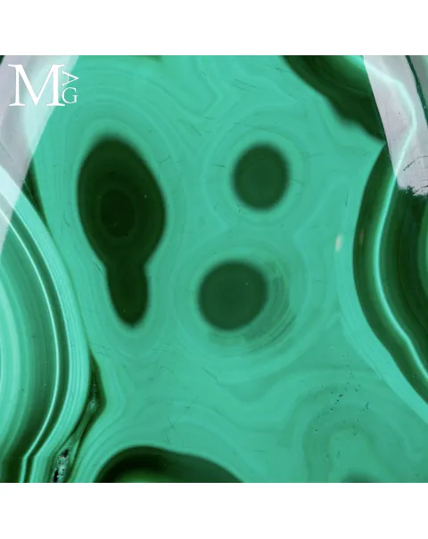 Ciondolo in argento con cabochon di Malachite