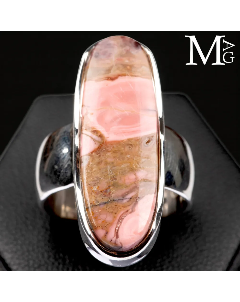 Anello con Mookaite Rosa Australiana.
