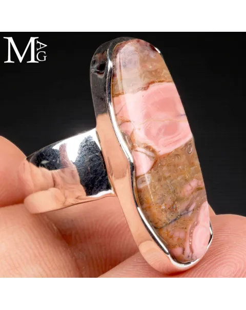 Anello con Mookaite Rosa Australiana.