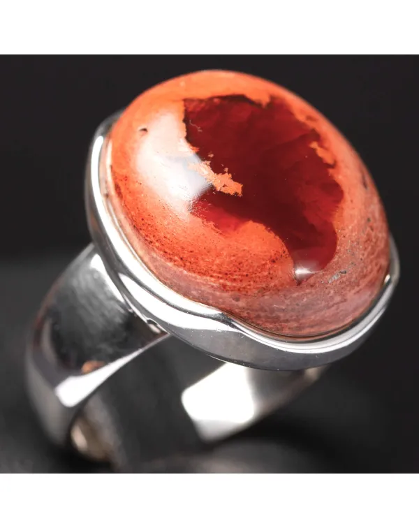 Anello in Argento con Opale di Fuoco Messicano.