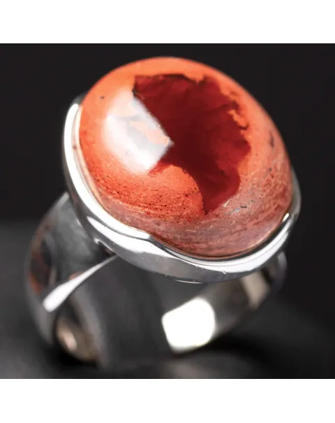 Anello in Argento con Opale di Fuoco Messicano.