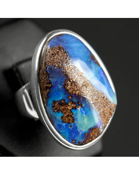 Anello in Argento con Opale Boulder - Australia