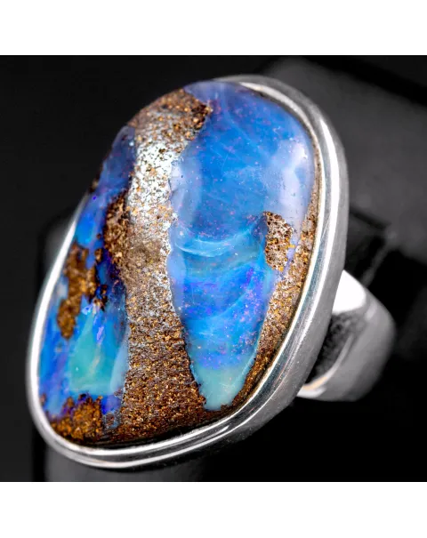 Anello in Argento con Opale Boulder - Australia
