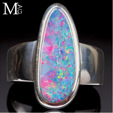 Anello in Argento 925 con Opale Australiano Play-o...
