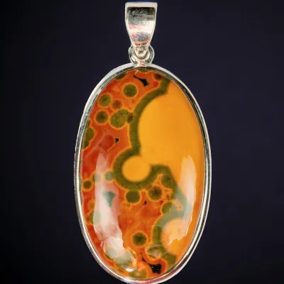 Gioiello in Argento con Diaspro Oceanico.