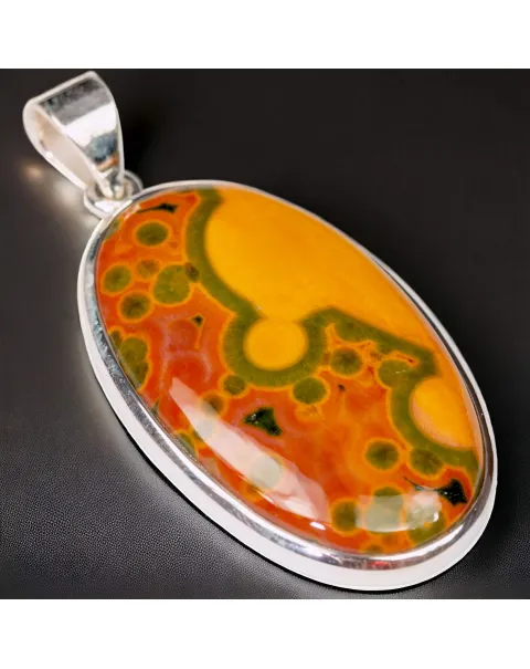 Gioiello in Argento con Diaspro Oceanico.