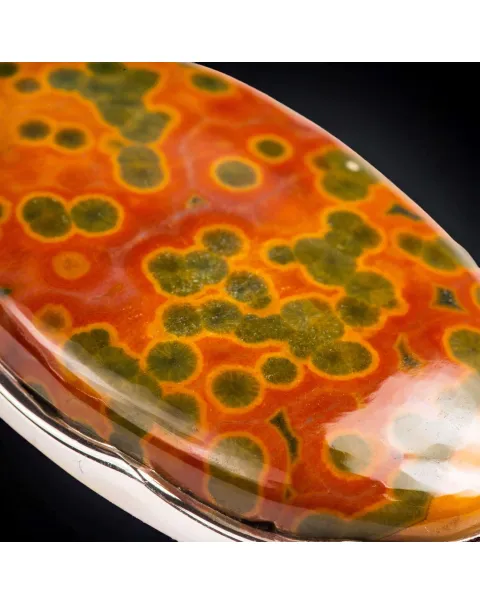 Ciondolo con Diaspro Oceanico Orbicolare.