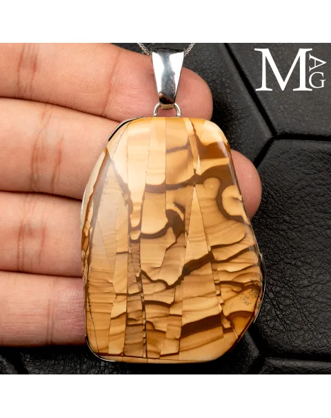 Ciondolo in Argento con Biggs Jasper – Oregon, USA