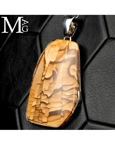 Ciondolo in Argento con Biggs Jasper – Oregon, USA
