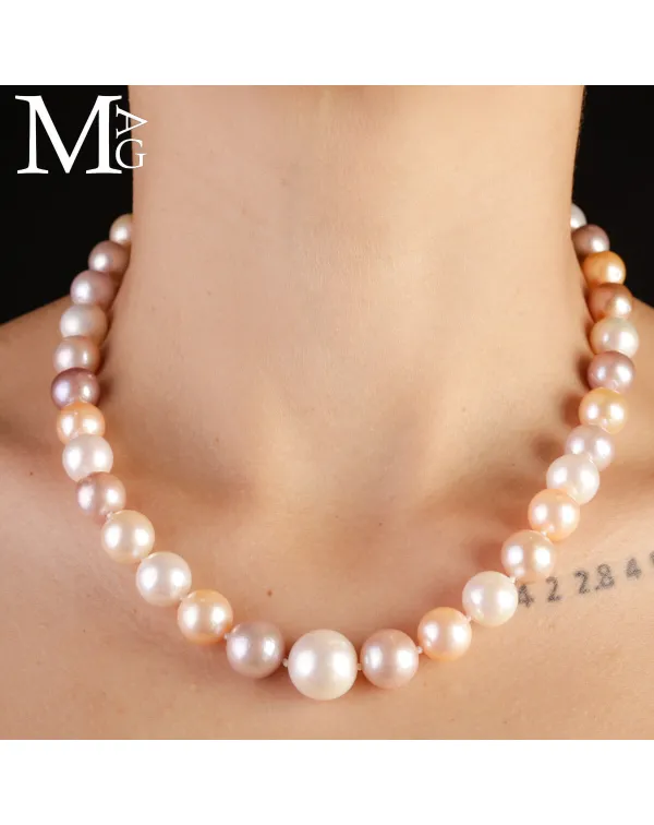 Collana Con Perle D'acqua Dolce multicolore