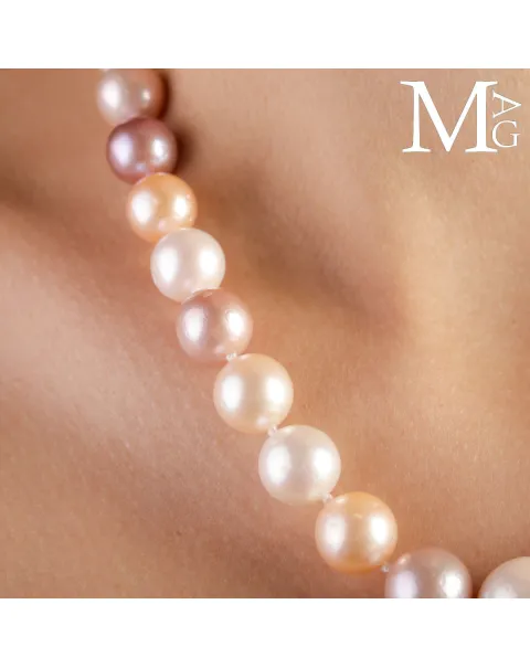 Collana Con Perle D'acqua Dolce multicolore