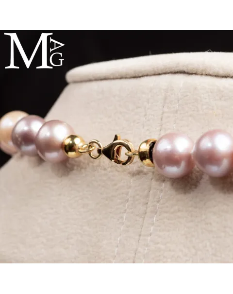 Collana Multicolore di Perle di Acqua Dolce.