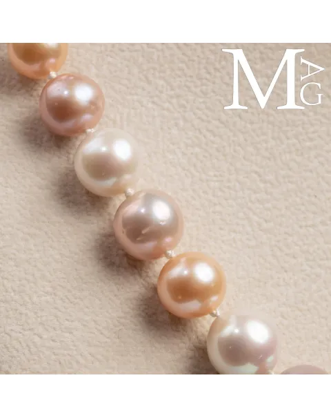 Collana Multicolore di Perle di Acqua Dolce.