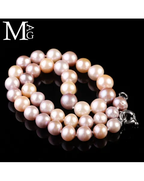 Collana in perle d'acqua dolce multicolore – Montatura a scalare