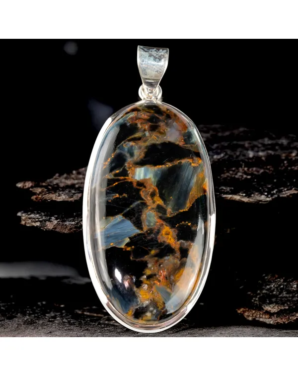 Ciondolo con Pietersite della Namibia: Fascino Nat...