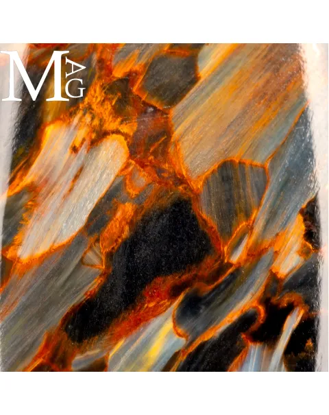 Ciondolo in Argento con Pietersite Naturale della Namibia