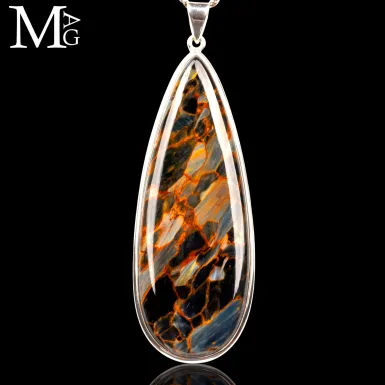 Ciondolo in Argento con Pietersite Naturale della ...