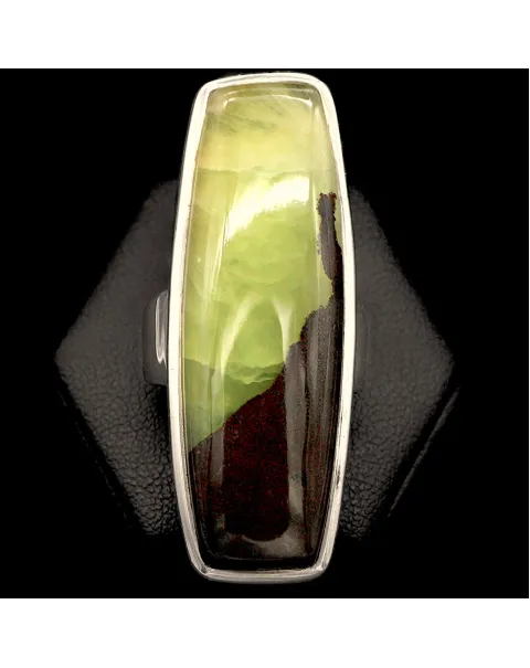 Anello con Gemma di: Prehnite Dorata Australiana.