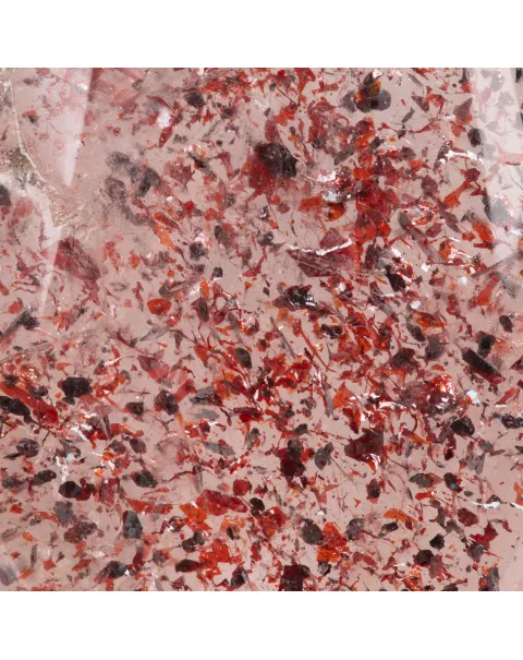 Ciondolo in Argento con Quarzo Fragola a Goccia.