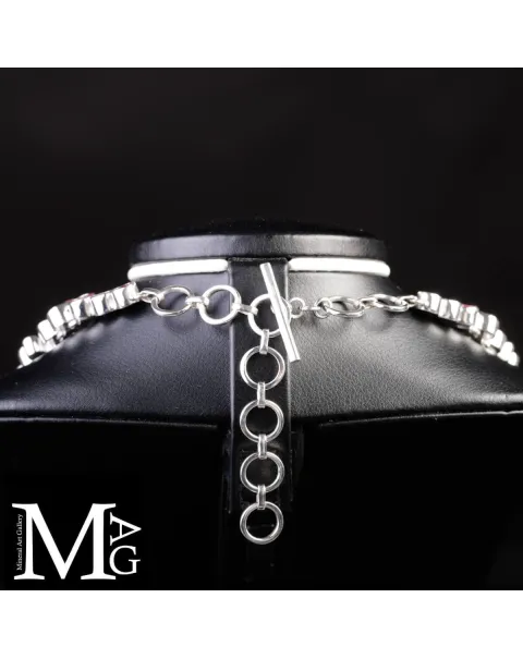 Collier - Gioiello Scultoreo con Rubini Grezzi