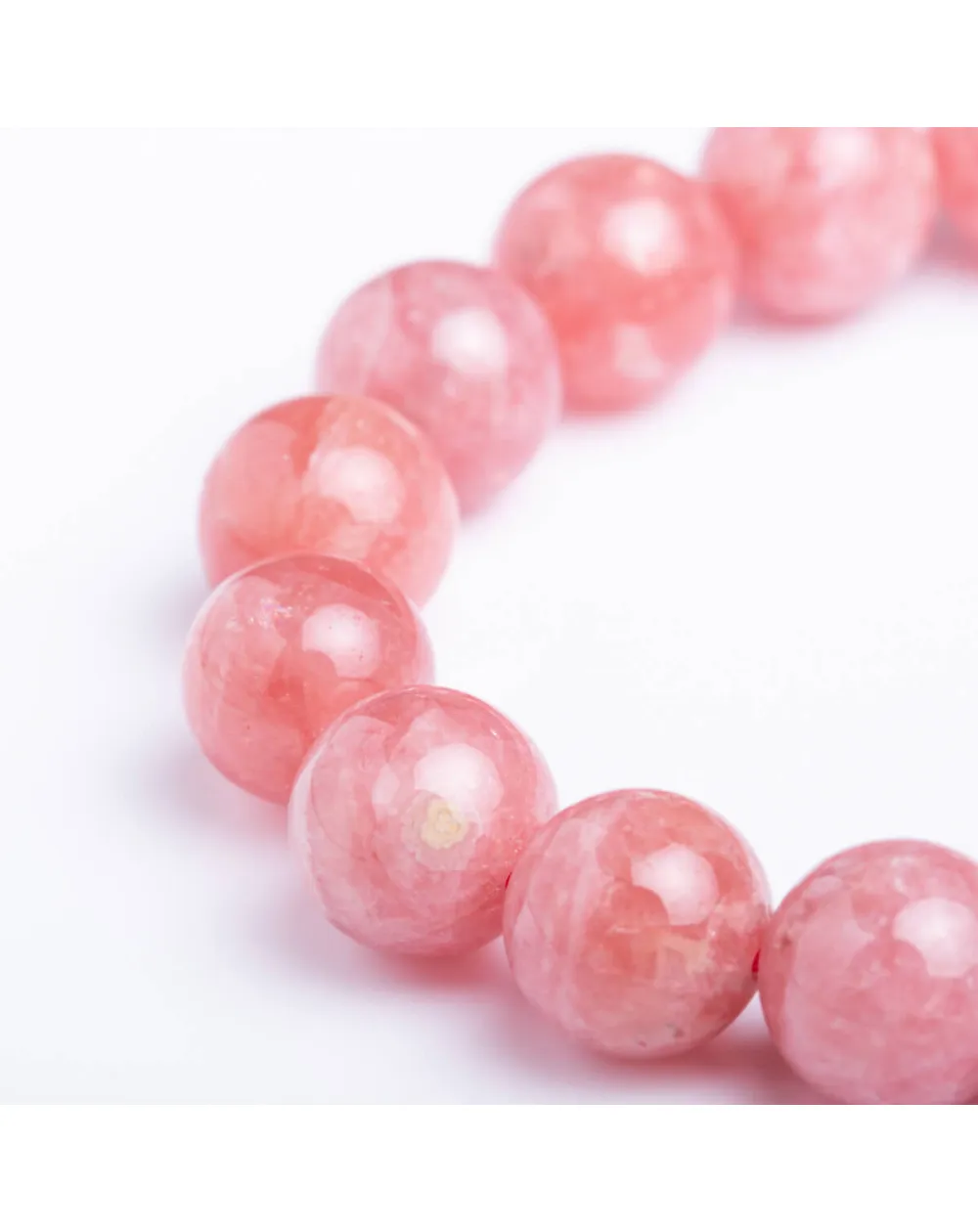 Bracciale in Rodocrosite Naturale Sfere da 9.5 mm