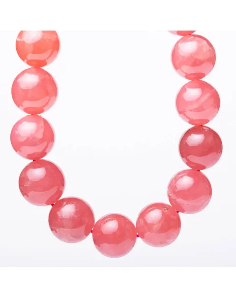 Bracciale in Rodocrosite Naturale Sfere da 14.5 mm