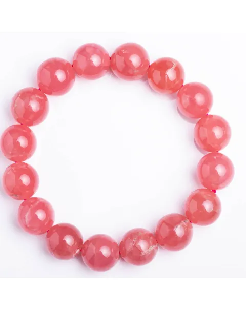 Bracciale in Rodocrosite Naturale Sfere da 14.5 mm