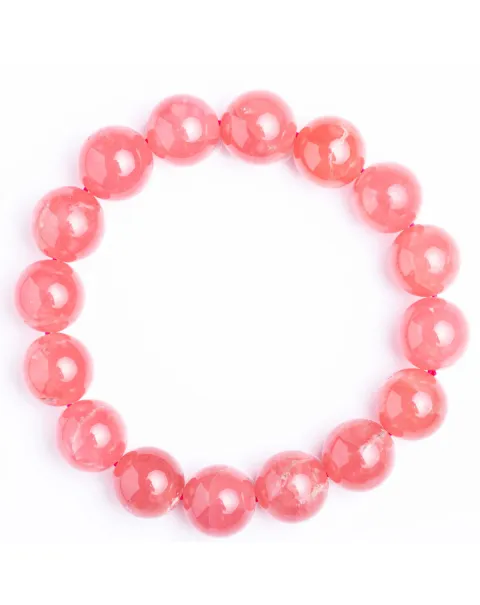 Bracciale in Rodocrosite Naturale Sfere da 11.5 mm