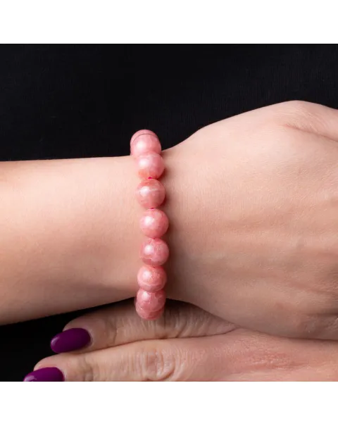 Bracciale in Rodocrosite Naturale Sfere da 11.5 mm