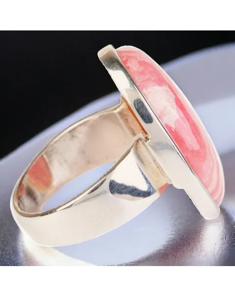 Anello in Argento con Rodocrosite.