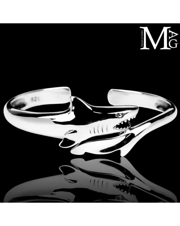 Bracciale in argento 925 – Squalo in attacco