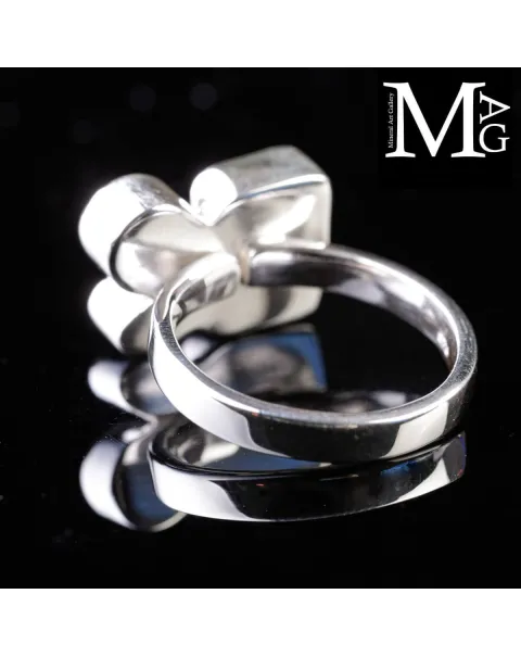 Anello in argento 925 con Tanzaniti e Acquamarina.