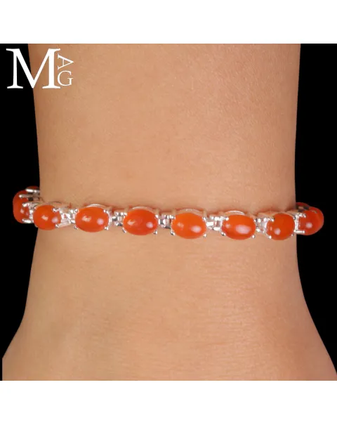 Bracciale in Argento con Corniola Naturale