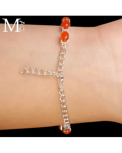 Bracciale in Argento con Corniola Naturale