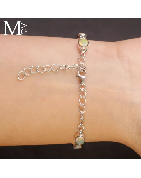 Bracciale in Argento con Opali Etiopi Welo