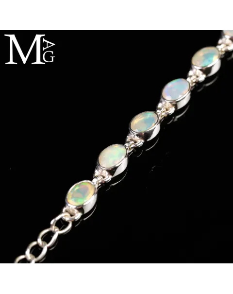 Bracciale in Argento con Opali Etiopi Welo