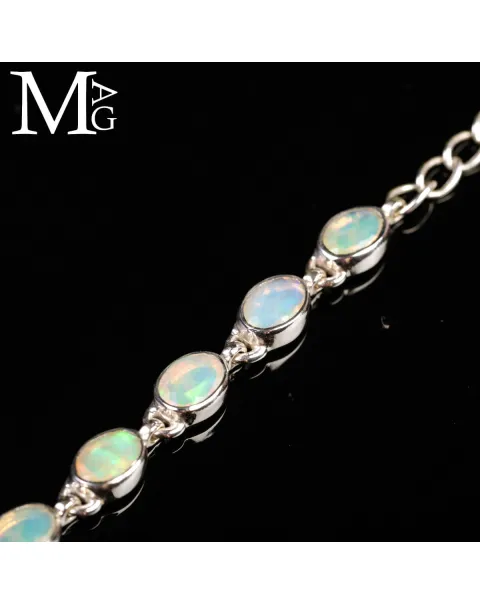 Bracciale in Argento con Opali Etiopi Welo