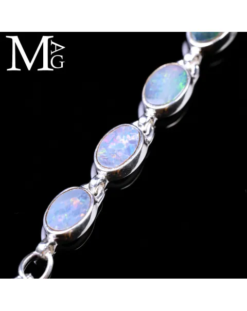 Bracciale in Argento con 11 Opali Welo.