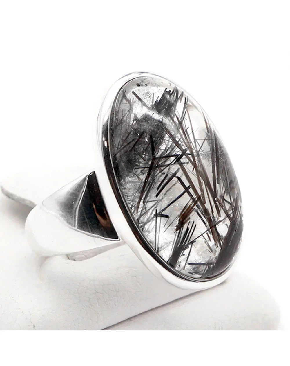 Anello Quarzo Tormalinato