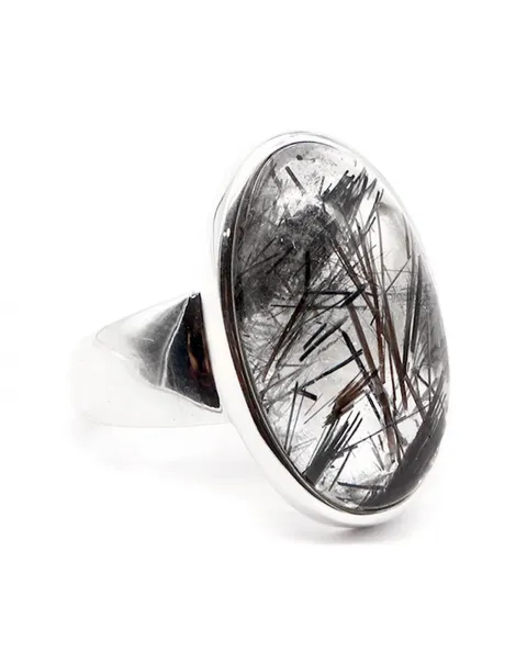 Anello Quarzo Tormalinato