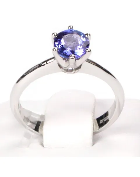 Anello Oro Bianco Tanzanite