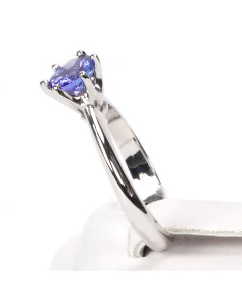 Anello Oro Bianco Tanzanite