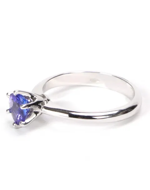 Anello Oro Bianco Tanzanite
