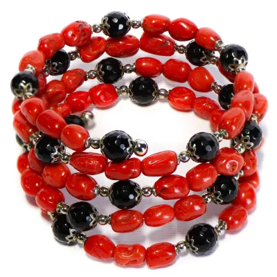 Bracciale con Corallo e Onice