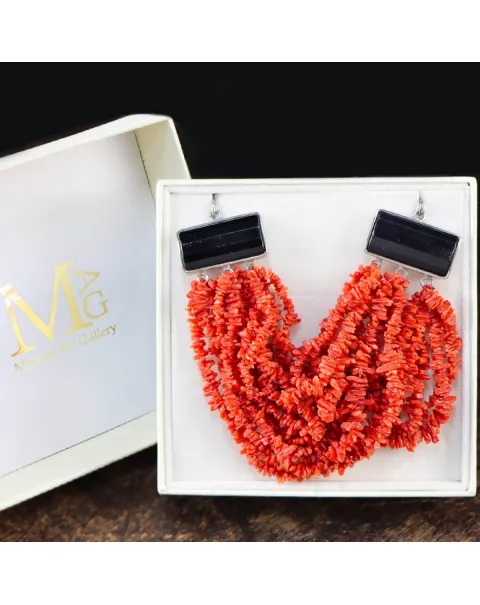 Bracciale con Corallo e Onice