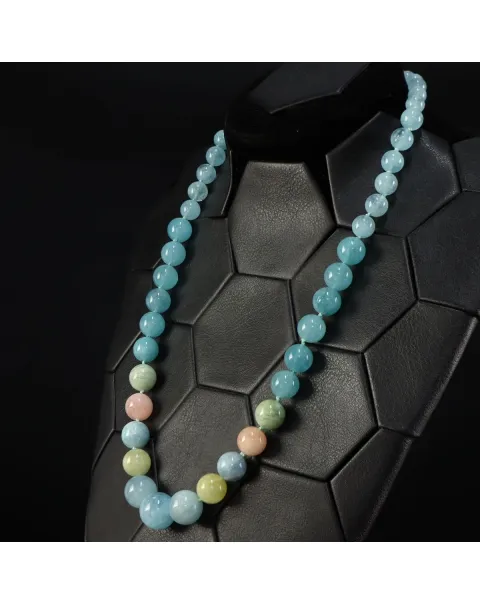 Collana in Acquamarina e Morganite