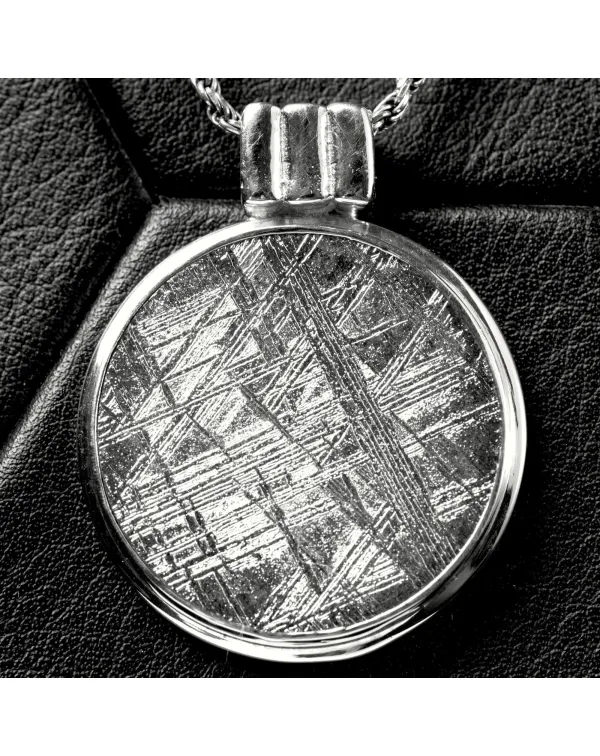 Ciondolo in Argento con Meteorite Muonionalusta - ...