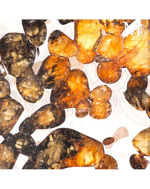 Ciondolo in Argento con Meteorite Pallassite di Fukang